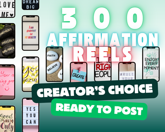 1,800ᐩ Affirmation Reels & Canva Basics – Ready-to-Post & Edit!