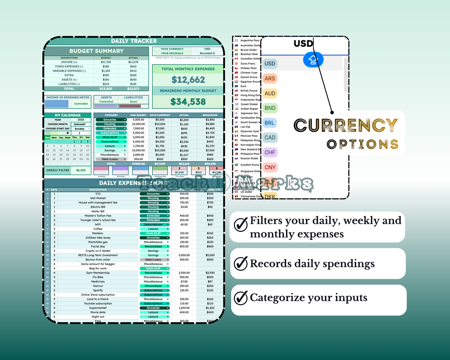 Advanced Ledger - MultiCurrency & Vibrant Money Tracker