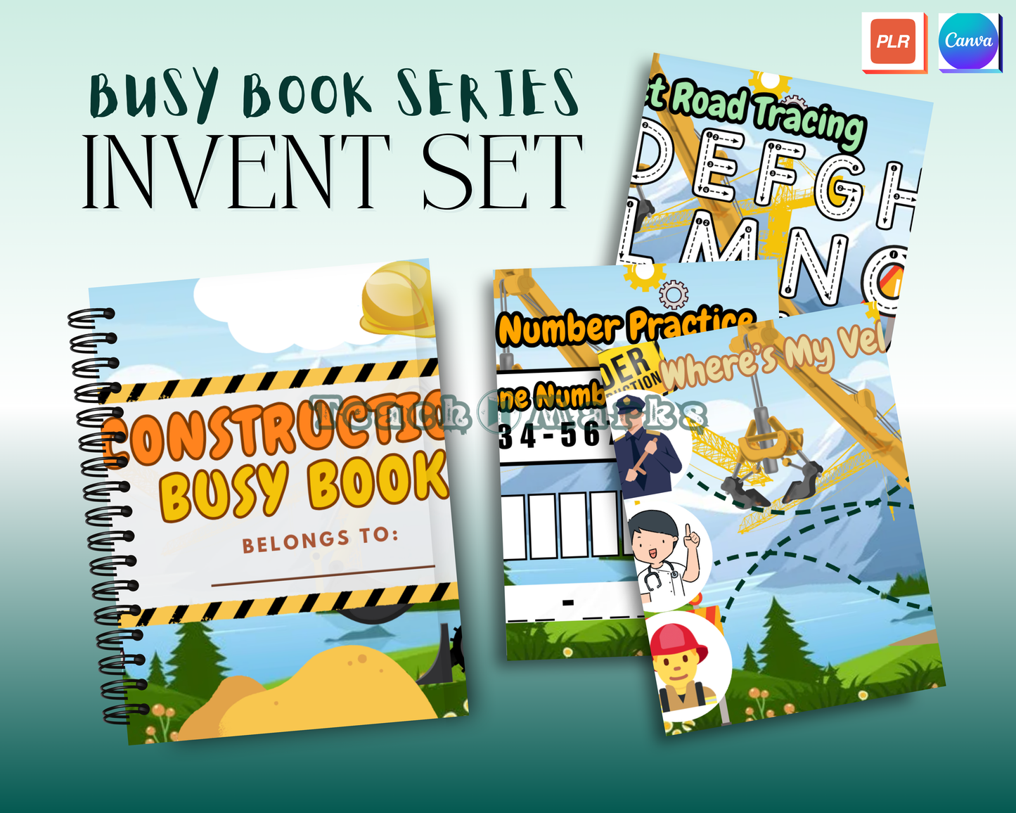 3-in-1 Busy Book Invention Themes + Canva Basics & Ebooks With Mandala Coloring Book