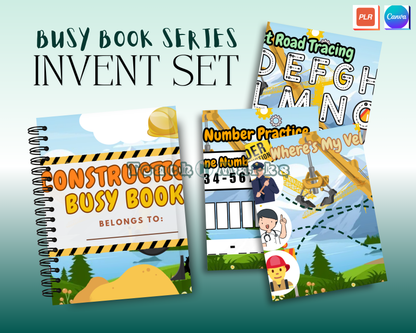 3-in-1 Busy Book Invention Themes + Canva Basics & Ebooks With Mandala Coloring Book