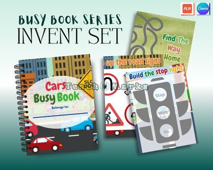 3-in-1 Busy Book Invention Themes + Canva Basics & Ebooks With Mandala Coloring Book