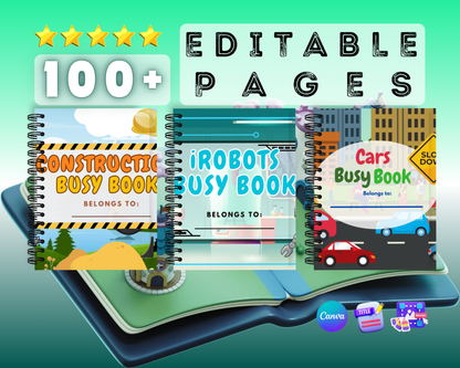 3-in-1 Busy Book Invention Themes + Canva Basics & Ebooks With Mandala Coloring Book