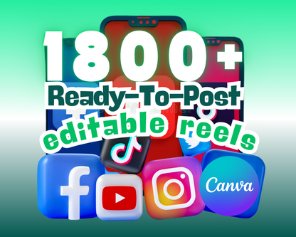 1,800ᐩ Affirmation Reels & Canva Basics – Ready-to-Post & Edit!